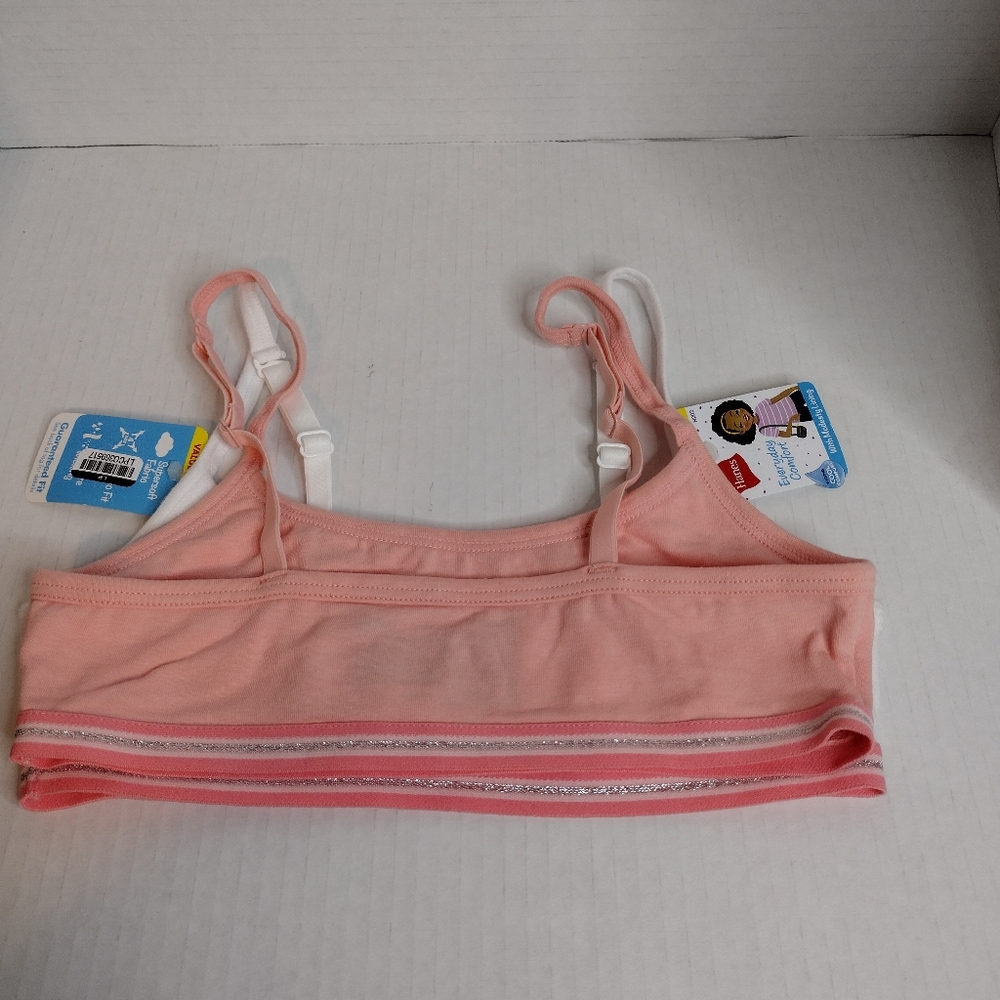🔴 Girls Hanes 2 PK Bra Small - Picture 2 of 6